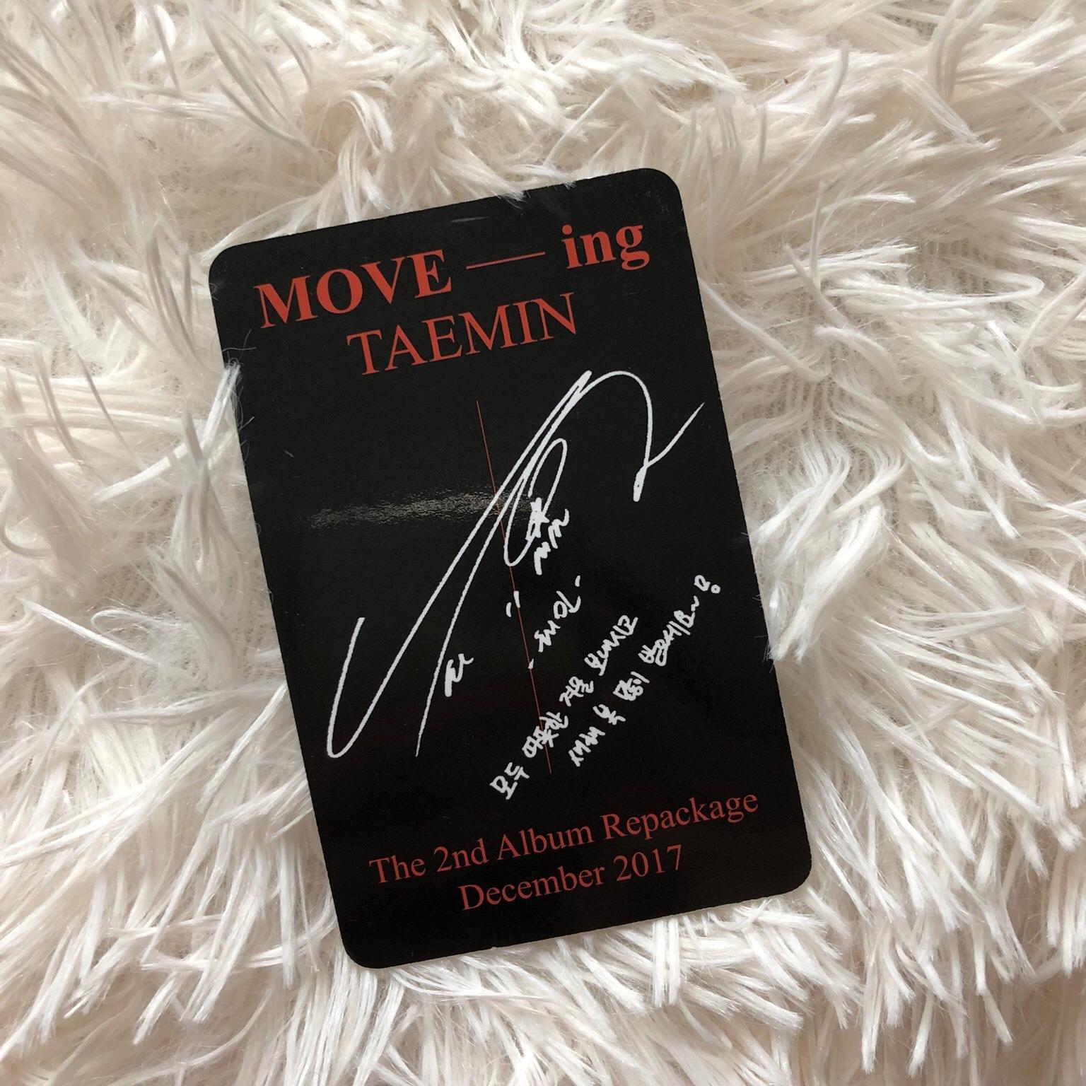 Shinee taemin photocard move ing album in 8020 Graz für 3 00 zum