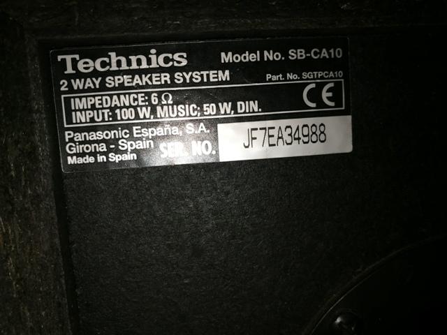 CASSE ACUSTICHE TECHNICS SB CA10 100 WATT In 00133 Rome For 70 00 For