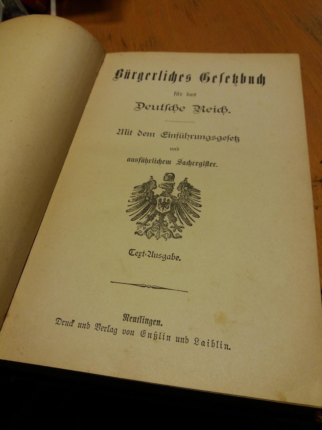 B Rgerliches Gesetzbuch F R Das Deutsche Reic In Gemeinde Golling