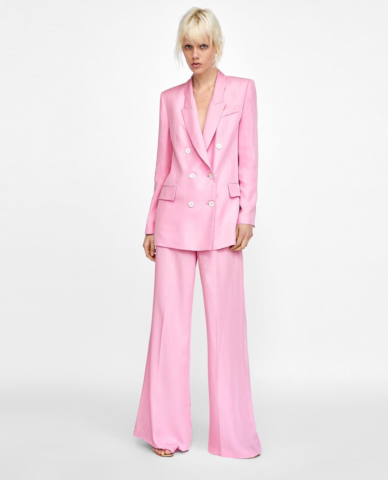 Брючный костюм Zara розовый