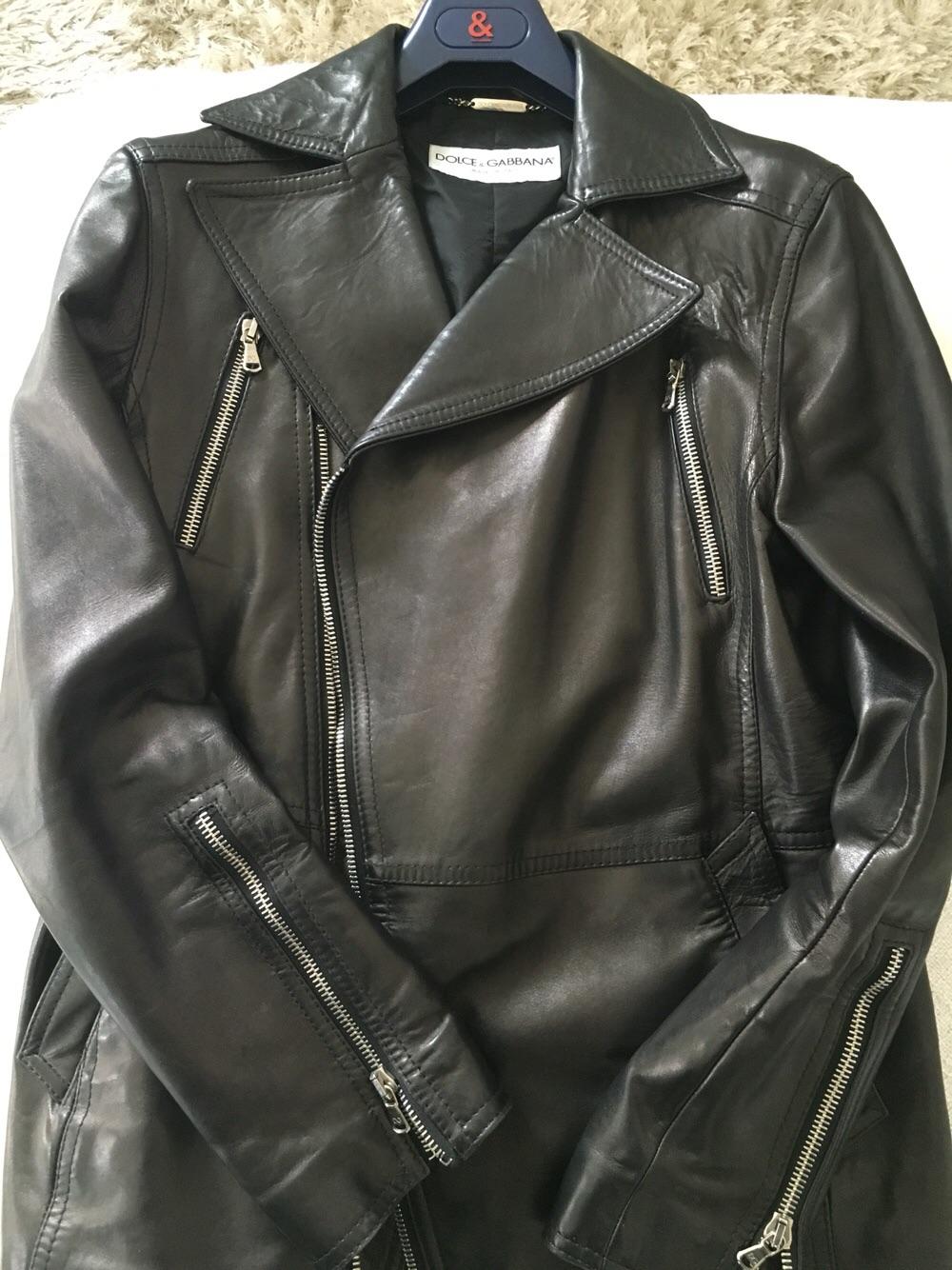 Dolce & Gabbana Giacca In Pelle Con Colletto In Pelliccia | Nero | IT
