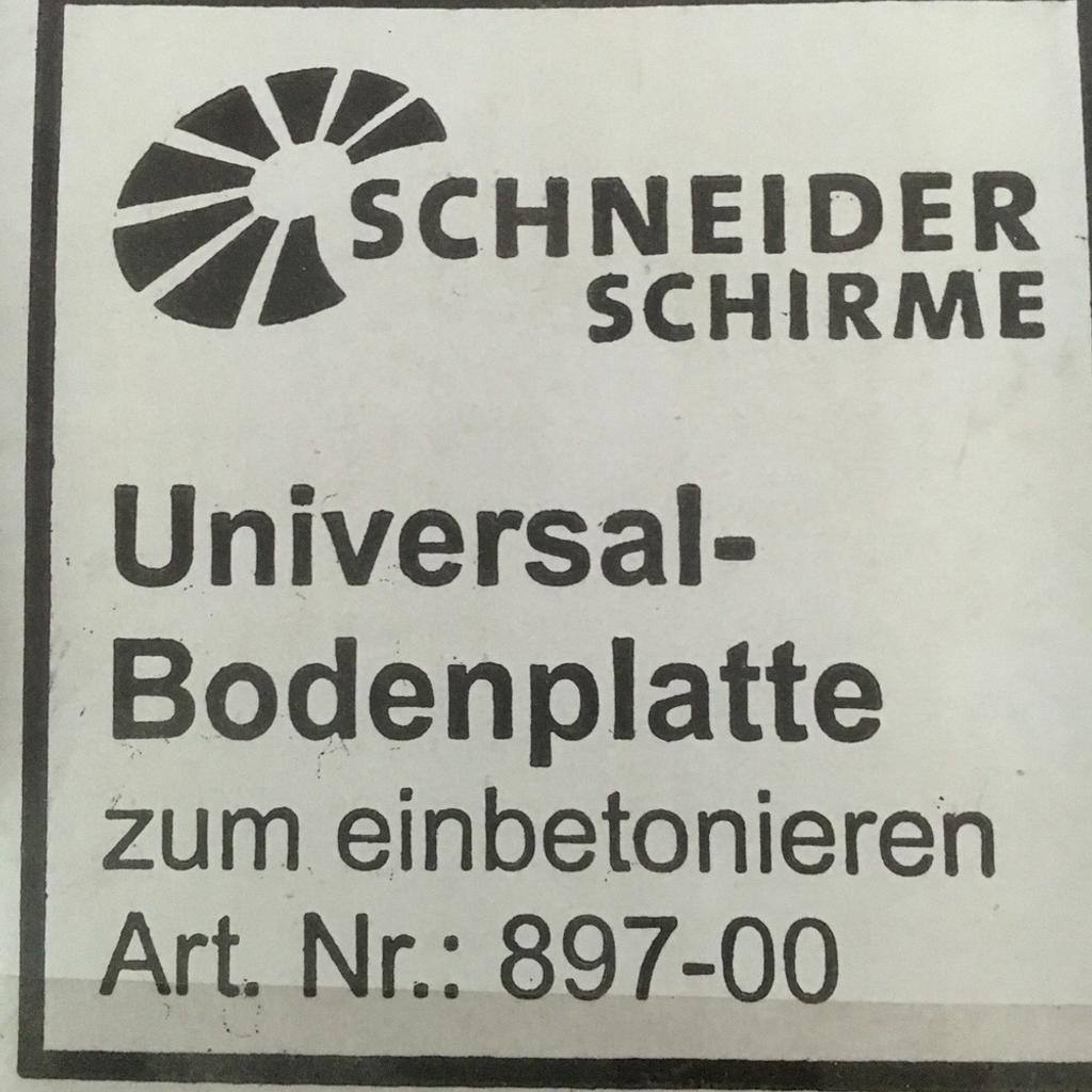 Schneider Universal Bodenplatte in 83059 Kolbermoor für 45,00