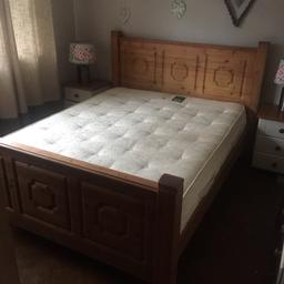Solid pine king sized bed
 Good condition