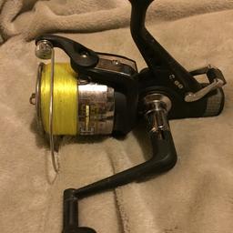 Carp reel used twice works lovely it's spooled with 20 lb mono line