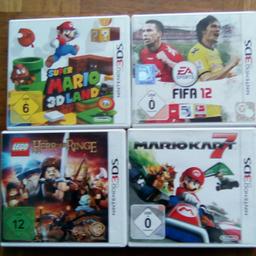 4 Spiele 
- FIFA 12
- Der Herr der Ringe
- Mariokart 7
- Super Mario 3D Land