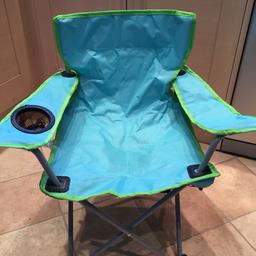 We have two light blue camping chairs great condition come with bags 
 Kids have out grown them