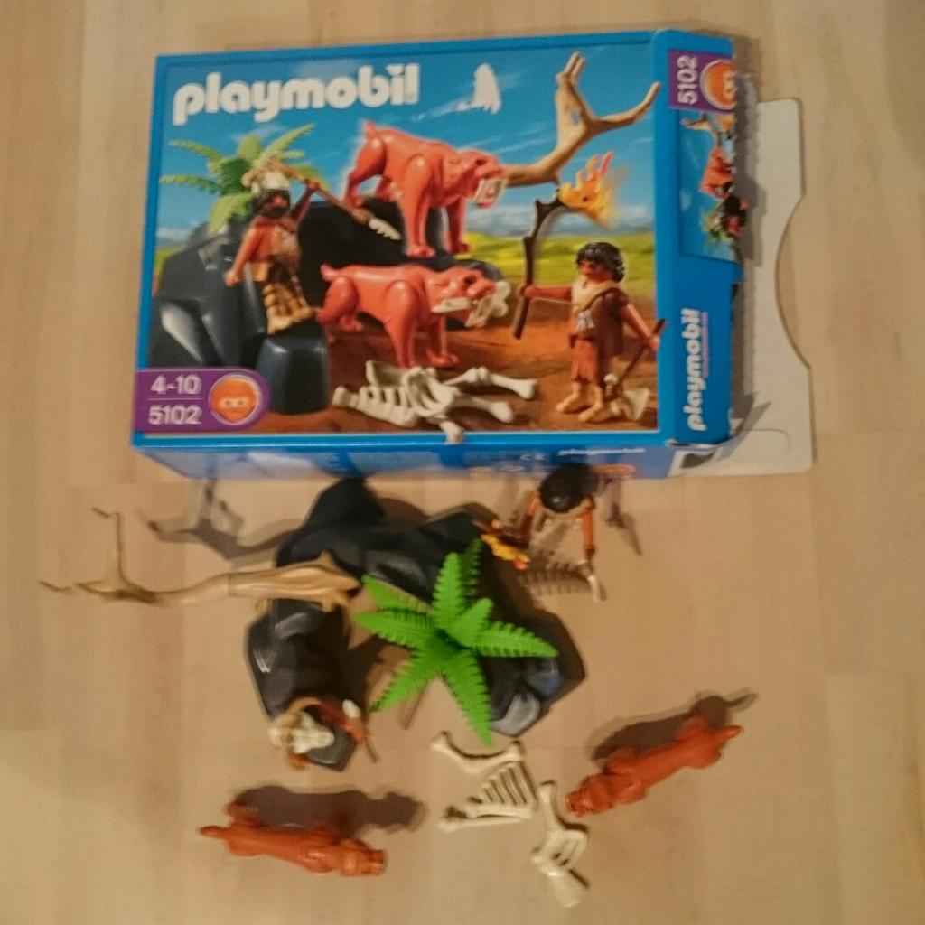 Playmobil, Säbelzahntiger mit Knochenjäger (5102),
Gebraucht, mit Anleitung
Guter Zustand

Kein Versand !!!