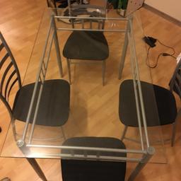 Verkaufe aufgrund von Neuanschaffung einen Esszimmer Glastisch inkl. 4 Sessel
VHB: 40€

Abholung: in Mattersburg
Zustellung: nach Absprache