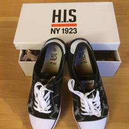 H.I.S. 151-008 Herren Sneaker schwarz Gr. 45 EU 10,5 Herren UK neu. Versand möglich, kein Umtausch, Privatverkauf.