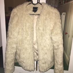 New look fur coat size 8 very good condition!