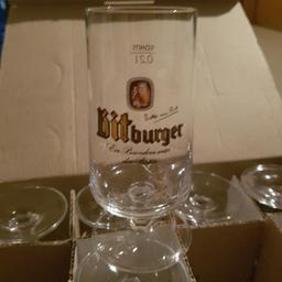 Hallo, 

Verkaufe diese 10 Bitburger Biergläser. 
In einem Glas passen 0,2 l

Preis gilt für alle Gläser zusammen. 
Gebrauchsspuren könnten vorhanden sein. 

Bei weiteren Fragen einfach melden :)