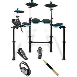 Starter set ideal for a budding drummer only used twice and in box. Comes complete with stool, headphones and sticks. Retails totally over £250.