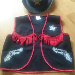 2 teiliges Sheriff / Cowboy Kostüm Gr. 140