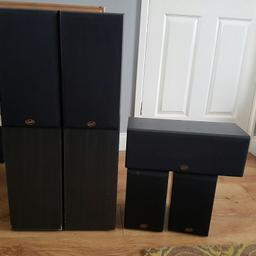 Gale Surround sound speakers. 2x Front speaker 1x center speaker 2x rear speakers. Perfect condition and perfect working order.
