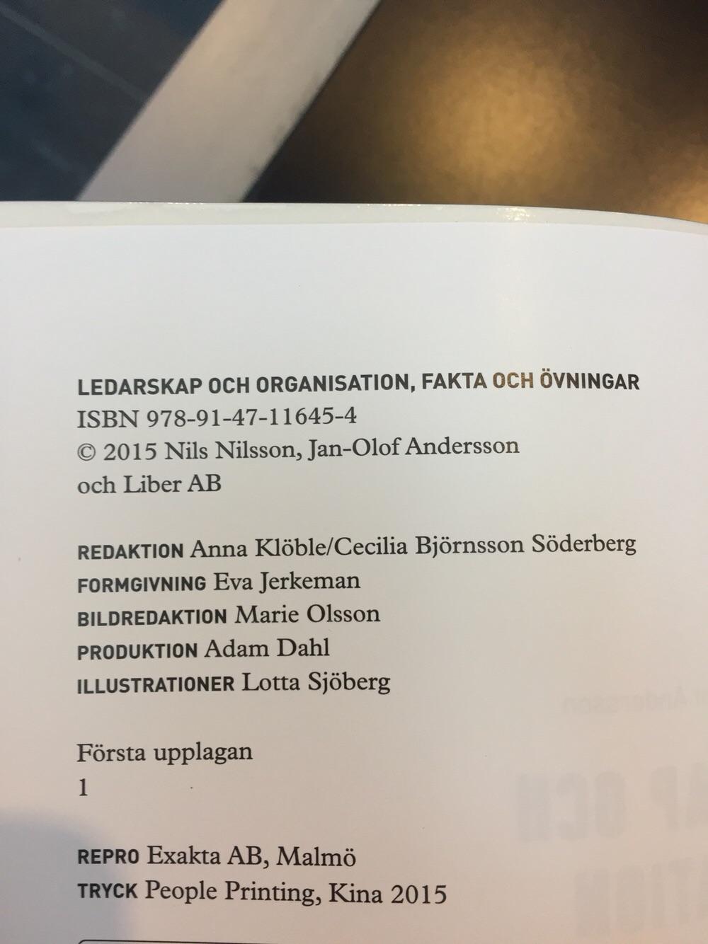 KURSLITTERATUR! Ledarskap Och Organisation In 413 04 Göteborg Für SEK ...