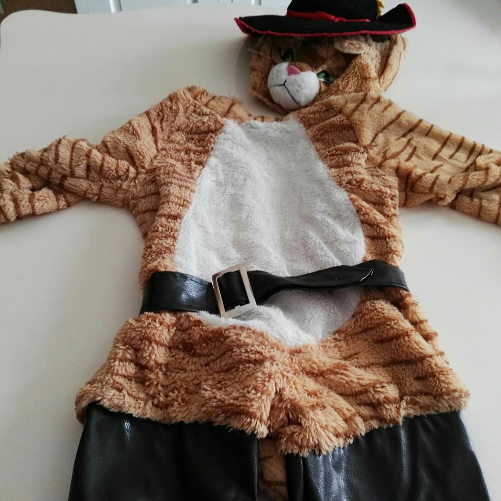 Costume carnevale gatto con gli stivali 1 - 2 anni - Tutto per i