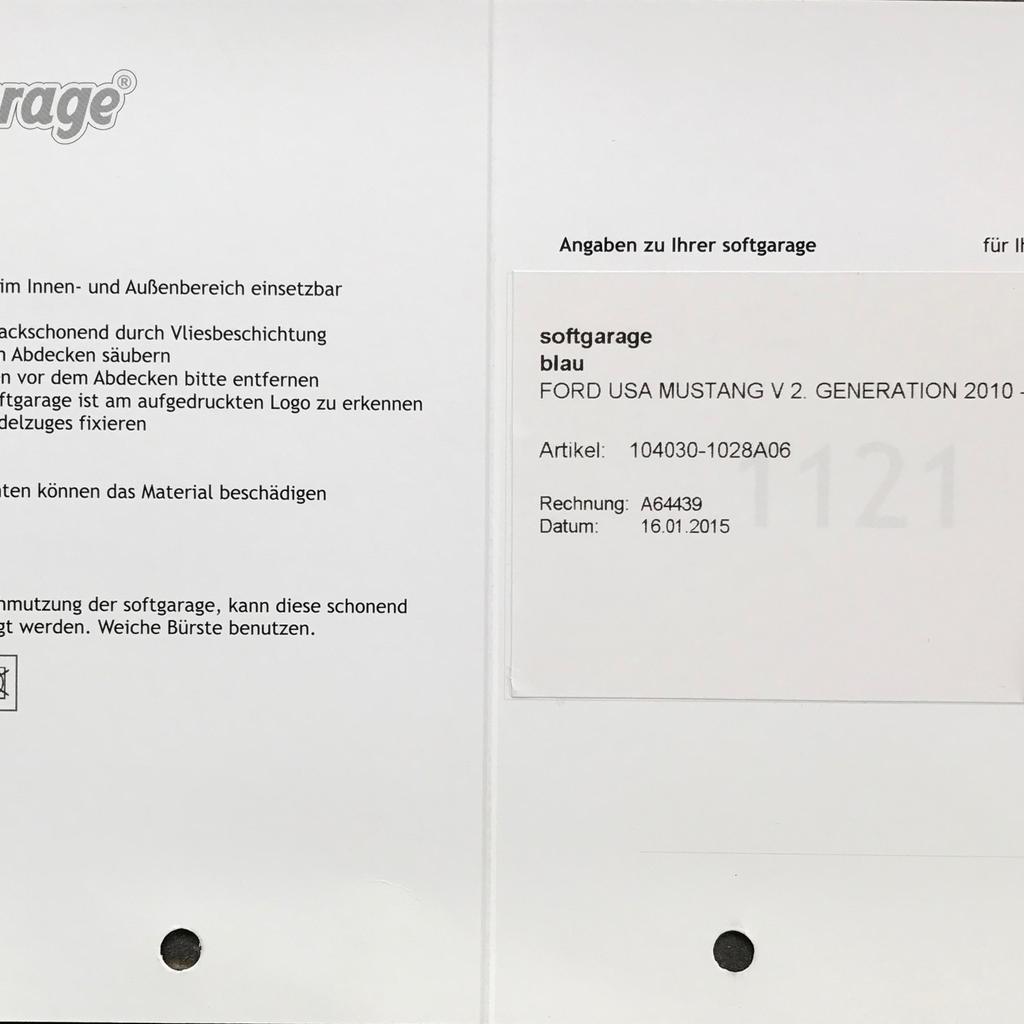 Ford Mustang Abdeckplane von Softgarage in 88045 Friedrichshafen für 59,00  € zum Verkauf