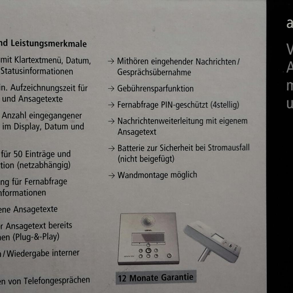 Loewe Alpha Tel 5000 A Anrufbeantworter in 71394 Kernen im Remstal für € 14,00 zum Verkauf