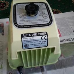 Alita air pump for sale bought few month back second hand did not use as closed down my fish house can be used to run many tanks and pkenty of power ideal for fish house setup