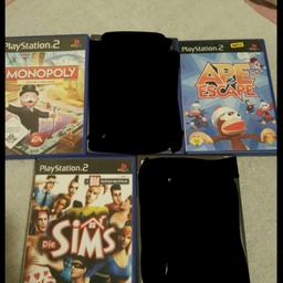 1x Die Sims
1x Monopoly
1x Ape escape

Spiele einzeln 4,00€
Im gesamten 10€

Alle in gutem Zustand, rauchfreier Haushalt
