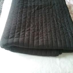 Black quilted bed spread