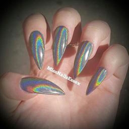 Unicorn effect. 
Small tub with brush. 

Simply apply on top of a gel coat to get this effect !
