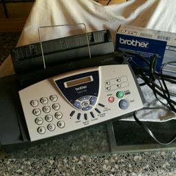 Ich verkaufe hier ein Faxgerät von brother inkl. einer Ersatz thermorolle. Funktioniert noch einwandfrei wegen nicht nutzung für 40€ VHB zu verkaufen.