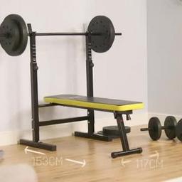 Used a couple of times - Bought for £129.99

Dumbells and barbells
2 x 10kg 
4 x 5 kg
4 x 2.5kg