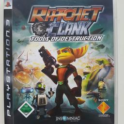 Zum Verkauf steht das PS3 Spiel Ratchet & Clank Tools of Destruction. Es ist neuwertig und funktioniert einwandfrei.