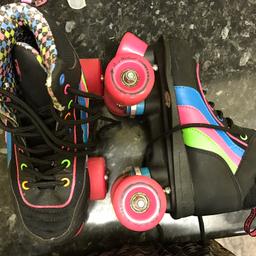 Used but still so much use left.
Size 3 Rio Roller Boots, scuffs on the wheels and stoppers but only been used rarely.