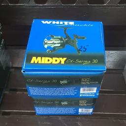 Am selling the four reels, 2 of them are middy cx series 30 reels and the other 2 are shimano hyperloop 4000 rb the four for £40 never been used
