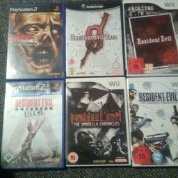 Diverse Resident Evil Spiele für verschiedene Konsolen.

Die Spiele funktionieren alle einwandfrei.

Pro Spiel 5 Euro

Auch einzeln

Versand gegen Vorkasse möglich