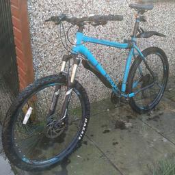 Voodoo Hoodoo mountain bike only 12 months old bought for £550 in halfords  still same price now frame is large 22" and wheel size 27/12 " 27 speed gears shimano hydraulic brakes and suntour radian 120 ml forks I'm including helmet and lock still in great condition  just a bit of wear and tear selling as i don't need anymore great bargain