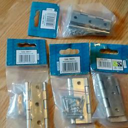 4 packs of 75mm butt hinges brand new with screws
