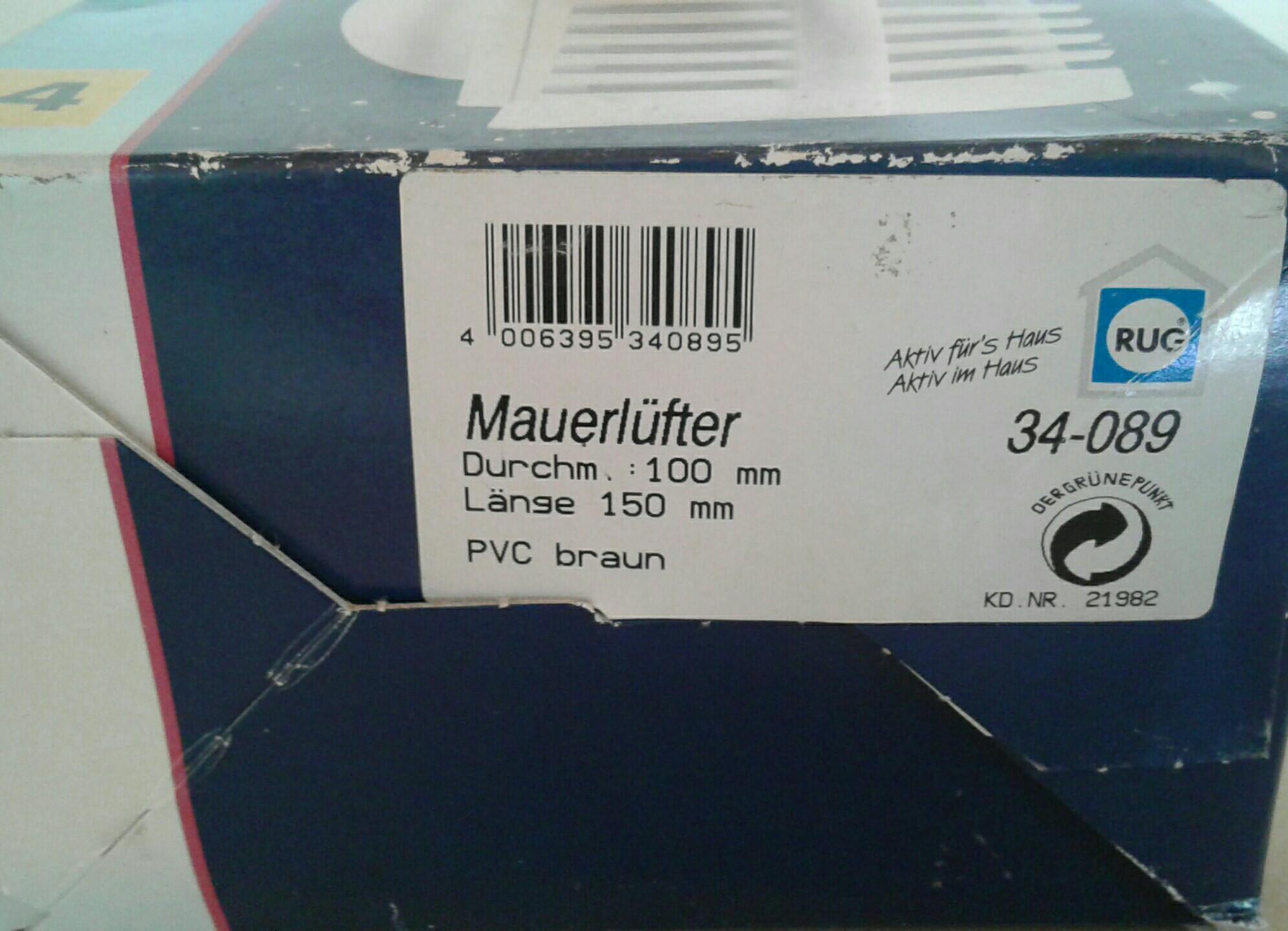 Ventilator RUG SSE 100 VNB in 68647 Biblis für € 16,00 zum Verkauf