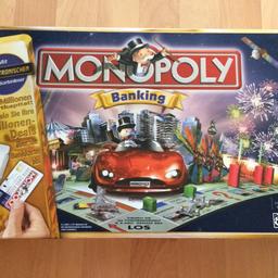 Ich verkaufe mein Monopoly Banking. Es ist noch alles vorhanden und voll funktionstüchtig, kaum Gebrauchsspuren und alles in einem guten Zustand. :)