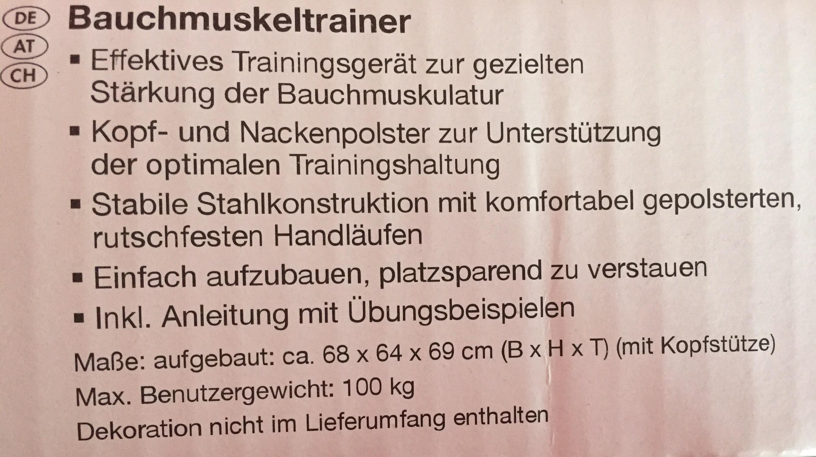 CRIVIT Bauchmuskeltrainer NEU!!! in 94536 Eppenschlag for €10.00 for sale |  Shpock