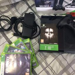 Selling Xbox 360 in perfect condition. Hasn't been used a lot. Comes with Minecraft, Call of Duty Ghosts, Lego Jurassic World and Mega Drive classic. Has original box, Wireless controller and 7 days free xbox live. Brand new headset that came with xbox. I am open to offers