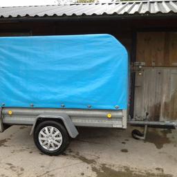 A good Quality German made trailer. Inside measurements are L 7ft H5ft W4ft. Removable tail board trailer in VGC . £385 ono
