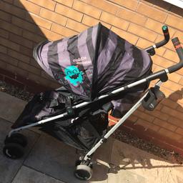 Cosatto supa cuddle monster stroller as cup holder changing bag and mat head hugger rain cover as a slight rip at bottom witch does not affect use and handles have slight rip and don't affected use