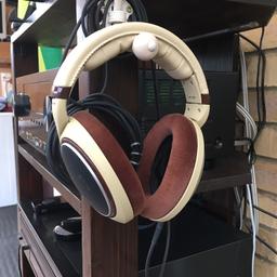 Sennheiser DJ HeadSet Cream Colour wood finished effect, only use once brand new condition not in original box.