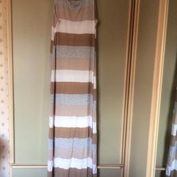Ladies new look size 16 long summer dress with wide side slits
