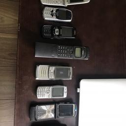 a bunch of vintage phones- no chargers but hey, they look cool- might be a collecters item amongst them!