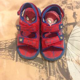 Lovely boys size 11 Spider-Man sandals need a clean. Collection only no offers