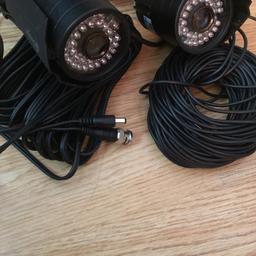 Two cctv cameras with its cables. 
Both cameras are in working condition. 
Can be seen that they are working. 

Both for £25 with cables. 

             Please Serious Buyers only