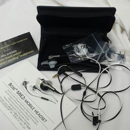 100% Genuine only used once bose earphones with case manual & gel tips S/M/L