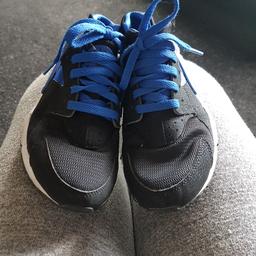 Size 4.5 black and blue hurachis, need a bit of a wipe over lots of wear left in them.