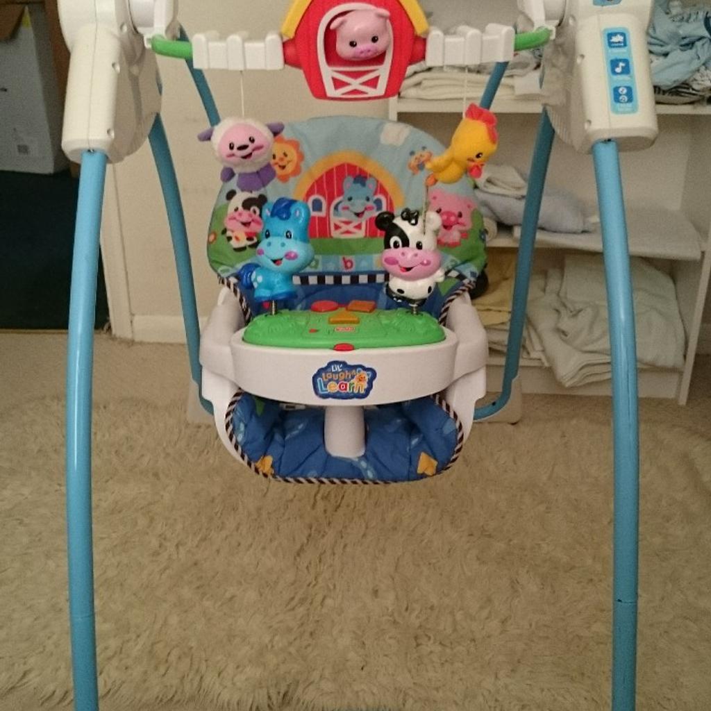 Fisher price lil laugh and store learn swing