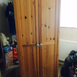 Single wardrobe in very good condition except for hardboard very slightly bent inwards at the back (shown in pictures) although not seen as it's at the back hence price. Needs to go asap. Dimensions: 5ft10 tall 19.5 inches deep 28.5 inches wide. Can only deliver locally collection otherwise. Location in oulton broad. £15ono