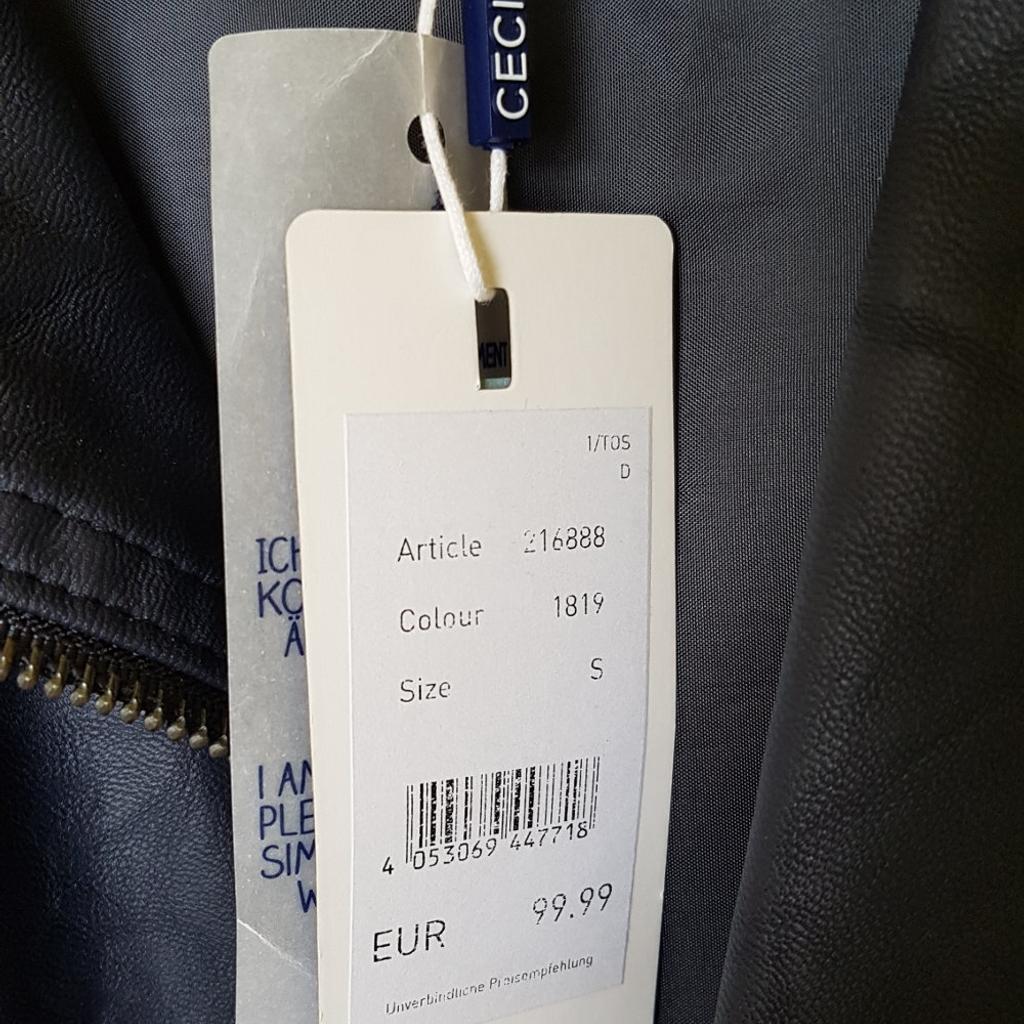 Neue Lederjacke der Marke "CECIL", ungetragen, mit Original Etikett. Neupreis 100€.